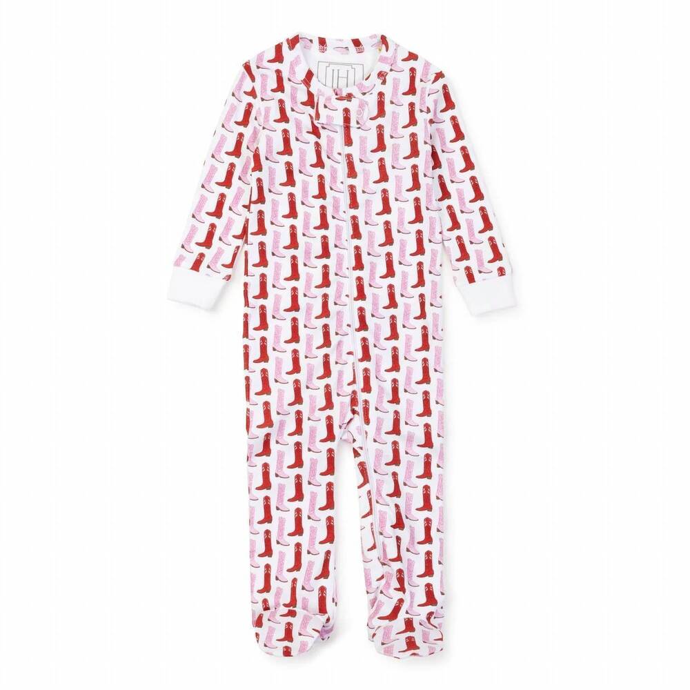 NEW LILA + HAYES kids parker zipper pajama in city boots